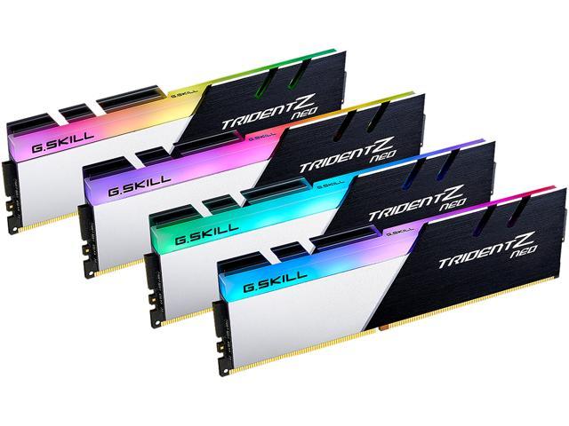 G.SKILL Trident Z Neo Series 32GB (4 x 8GB) 288-Pin PC RAM DDR4 3600 (PC4 28800) Desktop Memory Model F4-3600C14Q-32GTZNA