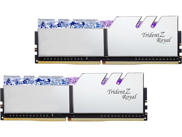 G.SKILL Trident Z Royal Series 32GB (2 x 16GB) 288-Pin PC RAM DDR4 4800 Desktop Memory Model F4-4800C20D-32GTRS