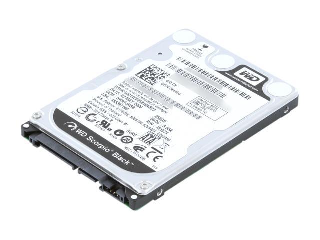 Western Digital Scorpio Black WD2500BJKT 250GB 7200 RPM 16MB Cache SATA 3.0Gb/s 2.5" Internal Notebook Hard Drive Bare Drive