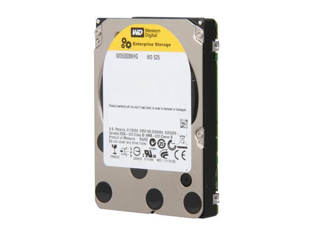 WD S25 WD6000BKHG 600GB 10000 RPM 32MB Cache SAS 6Gb/s 2.5" Internal Enterprise Hard Drive