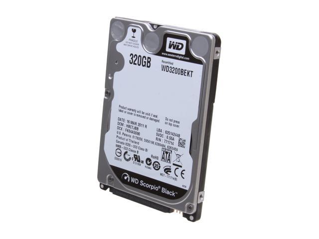 Western Digital Scorpio Black WD3200BEKT 320GB 7200 RPM 16MB Cache SATA 3.0Gb/s 2.5" Internal Notebook Hard Drive Bare Drive