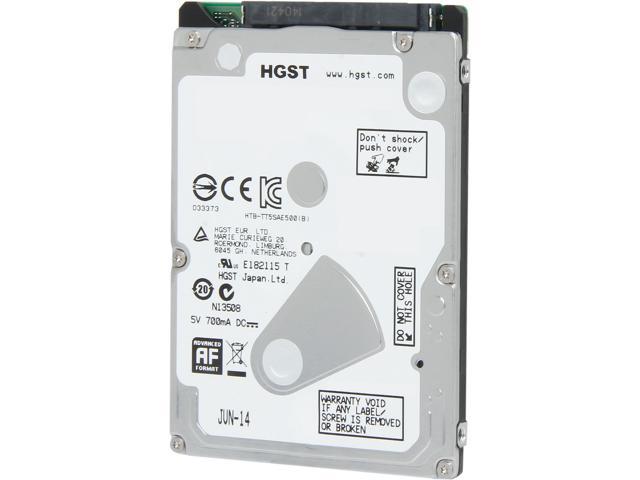 HGST Travelstar Z5K500 HTS545050A7E680 (0J38065) 500GB 5400 RPM 8MB Cache SATA 6.0Gb/s 2.5" Internal Notebook Hard Drive