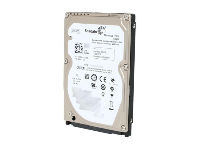 Seagate Momentus 7200.4 ST9160412ASG 160GB 7200 RPM 16MB Cache SATA 3.0Gb/s 2.5" Internal Notebook Hard Drive with G-Force Protection Bare Drive