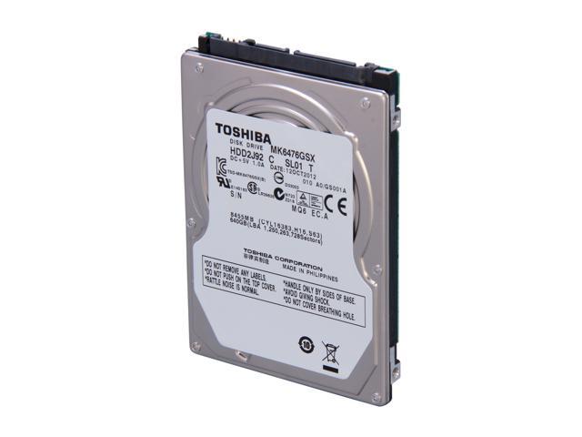 TOSHIBA MK6476GSX 640GB 5400 RPM 8MB Cache SATA 3.0Gb/s 2.5" Internal Notebook Hard Drive Bare Drive