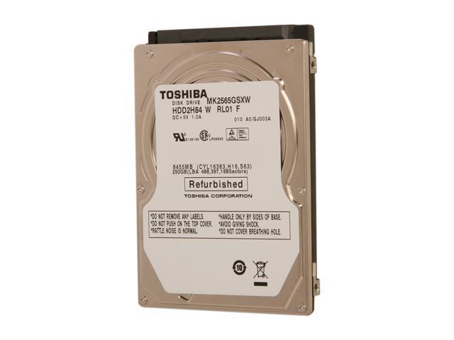 TOSHIBA MK2565GSX 250GB 5400 RPM 8MB Cache SATA 3.0Gb/s 2.5" Internal Notebook Hard Drive Bare Drive