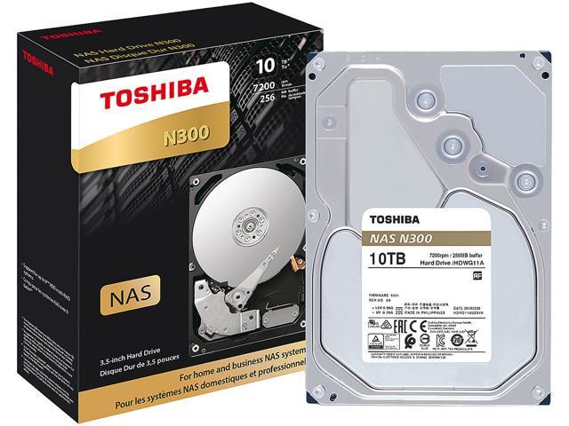 TOSHIBA N300 HDWG11AXZSTA 10TB 7200 RPM 256MB Cache SATA 6.0Gb/s 3.5" Internal Hard Drive