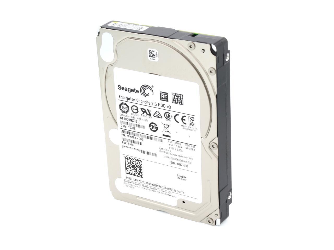 Seagate Exos 7E2000 1TB 512e SATA 6Gb/s 7200 RPM 2.5-Inch Enterprise Hard Drive (ST1000NX0313)