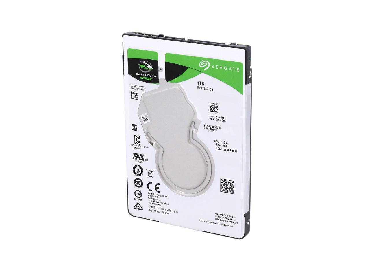 Seagate 1TB BarraCuda 5400 RPM 128MB Cache SATA 6.0Gb/s 2.5" Laptop Internal Hard Drive ST1000LM048