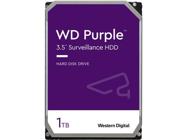 WD Purple 1TB Surveillance Hard Disk Drive - 5400 RPM Class SATA 6Gb/s 64MB Cache 3.5 Inch WD10PURZ - OEM