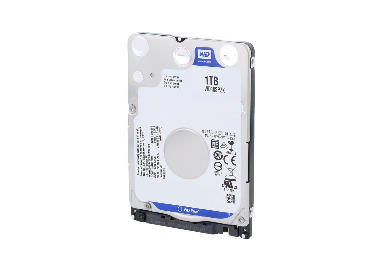 WD Blue 1TB 5400 RPM 128MB Cache SATA 6.0Gb/s 2.5" Mobile Hard Drive WD10SPZX