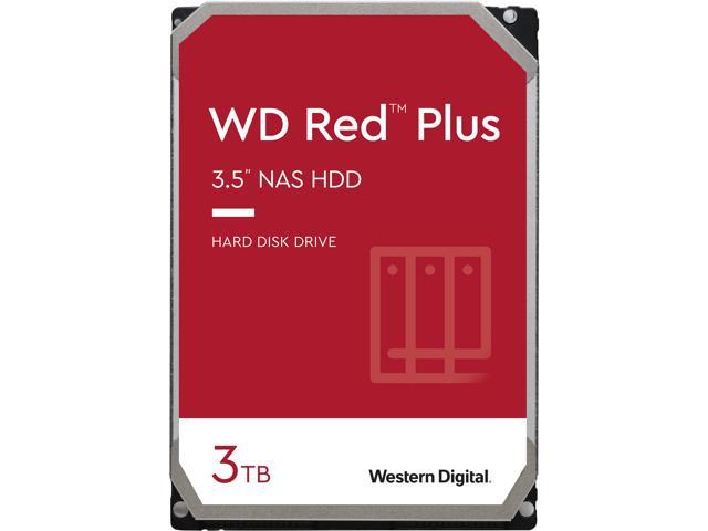 WD Red Plus 3TB NAS Hard Disk Drive - 5400 RPM Class SATA 6Gb/s, CMR, 128MB Cache, 3.5 Inch - WD30EFZX - OEM
