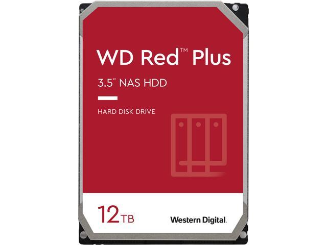 WD Red Plus 12TB NAS Hard Disk Drive - 7200 RPM Class SATA 6Gb/s, CMR, 256MB Cache, 3.5 Inch - WD120EFBX - OEM
