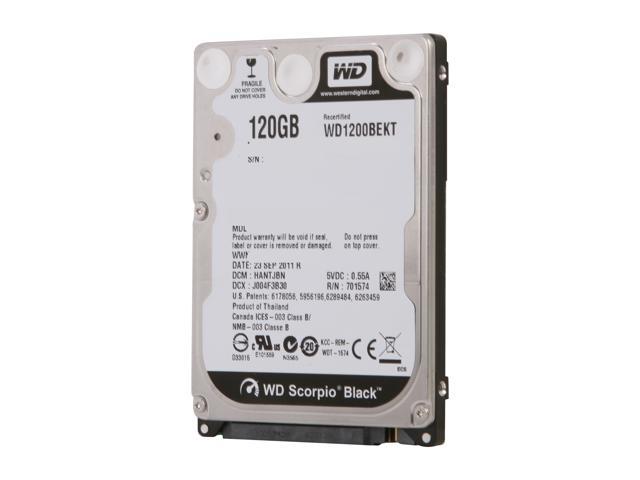 WD Scorpio Black WD1200BEKT 120GB 7200 RPM 16MB Cache SATA 3.0Gb/s 2.5" Internal Notebook Hard Drive Bare Drive