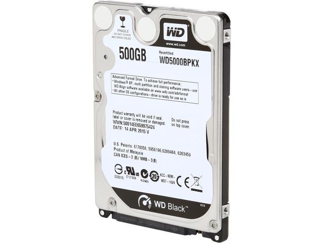 WD BLACK SERIES WD5000BPKX 500GB 7200 RPM 16MB Cache SATA 6.0Gb/s 2.5" Internal Notebook Hard Drive Bare Drive