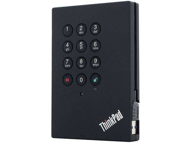 Lenovo 1TB ThinkPad Portable Secure External Hard Drive USB 3.0 Model 0A65621 Black