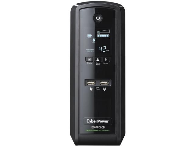 CyberPower TAA Compliant CP1500PFCLCDTAA UPS 1500VA 900W PFC Compatible Pure Sine Wave
