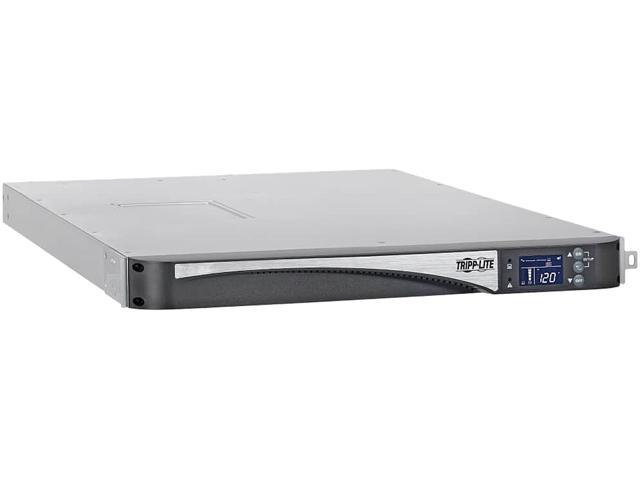 TRIPP LITE SMC1500RT1U 1440VA 1100W 5 Outlets SmartPro Line-Interactive Sine Wave UPS, AVR, 120V, 5 Outlets, Network Card Option, LCD, USB, 1U Rack/Tower