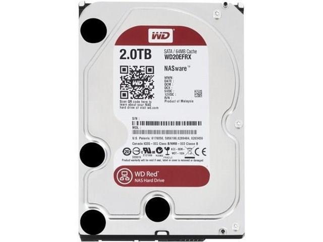 WD Red WD20EFRX 2TB 3.5-inch Internal Hard Drive - SATA 6.0Gb/s