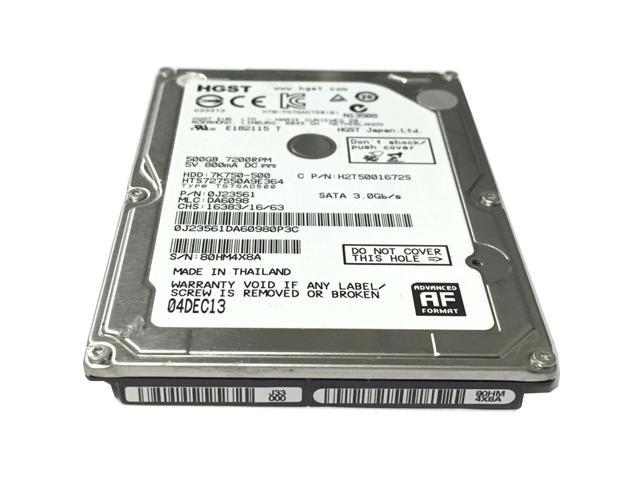 Hitachi Travelstar 7K750 500GB SATA 2.5" Hard Drive 7200RPM 16MB HTS727550A9E364