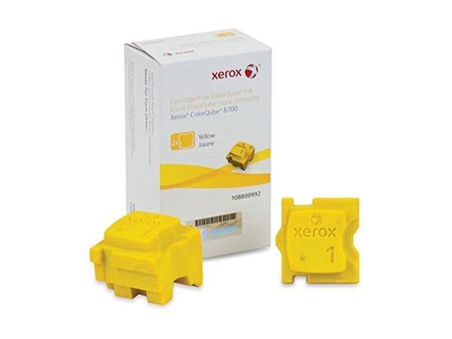 genuine xerox yellow solid ink sticks for the xerox colorqube 8700 2 pcs/box, 108r00992