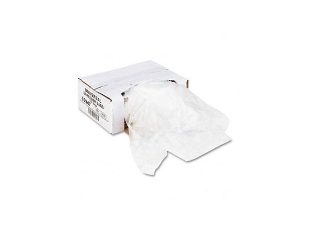 High-Density Shredder Bags, 13w x 13d x 28h, 100 Bags/Carton, Clear - UNV35947