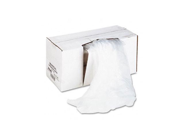 High-Density Shredder Bags, 26w x 18d x 48h, 100 Bags/Carton, Clear - UNV35946