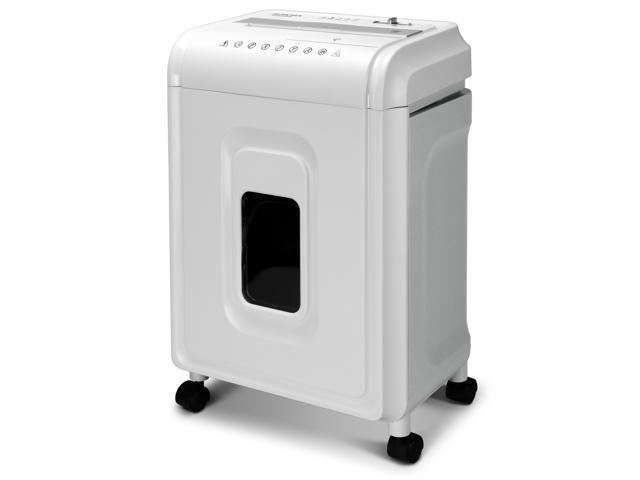 Aurora AU1262XA Anti-Jam 12-Sheet Crosscut Paper and CD/Credit Card Shredder, White/Gray