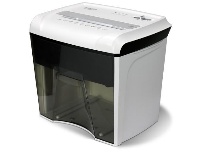 Aurora AU1285MD Compact Desktop-Style High Security 12-Sheet Micro-Cut Paper and CD/Credit Card/Junk Mail Pullout Basket Shredder, White/ Black