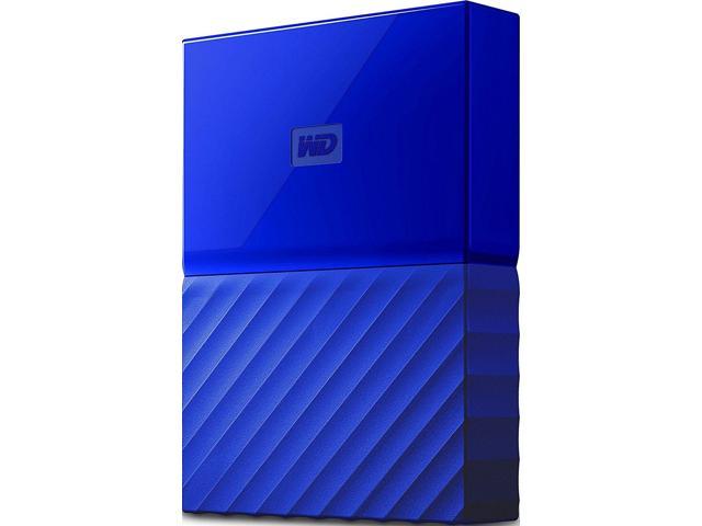 WD My Passport WDBYFT0020BBL-WESN 2 TB External Hard Drive - Portable - USB 3.0 - Blue - 256-bit Encryption Standard