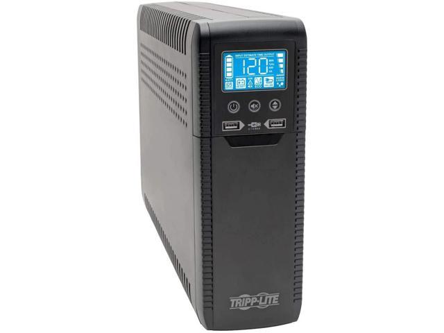 Tripp Lite 1440VA 900W ECO-Friendly UPS Battery Backup, AVR Protection, LCD Display, Line-Interactive, 10 Outlets and 2 USB Charging Ports, 120V, Tel Protection (ECO1500LCD)