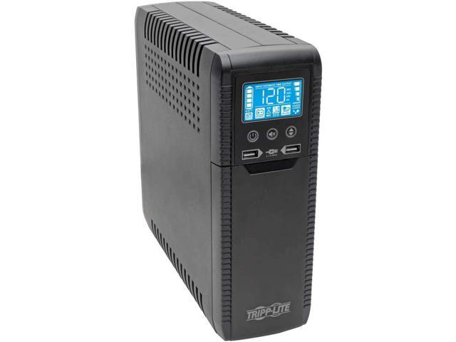 Tripp Lite 1000VA 600W ECO-Friendly UPS Battery Backup, AVR Protection, LCD Display, Line-Interactive, 8 Outlets and 2 USB Charging Ports, 120V, Tel Protection (ECO1000LCD)