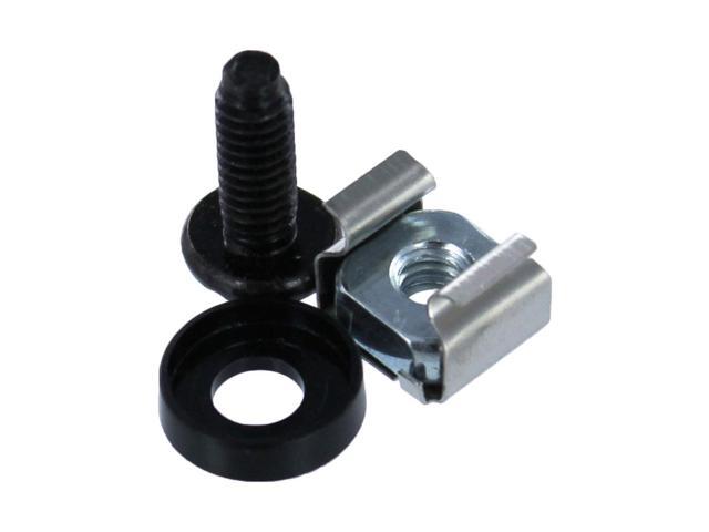 NavePoint M5 Cage Nuts & Screws for Server Shelves Cabinets - 100 Pk Rack Mount