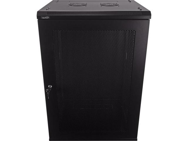 Navepoint 18U Wallmount Networking Perforated Cabinet 450mm Depth with Fans