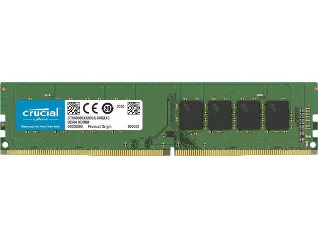 Crucial 16GB 2666 MT/S 288-Pin DDR4 SDRAM UDIMM (PC4-21300) Memory Module, CL19, Unbuffered, Dual Ranked x8, Non-ECC, 1.2V