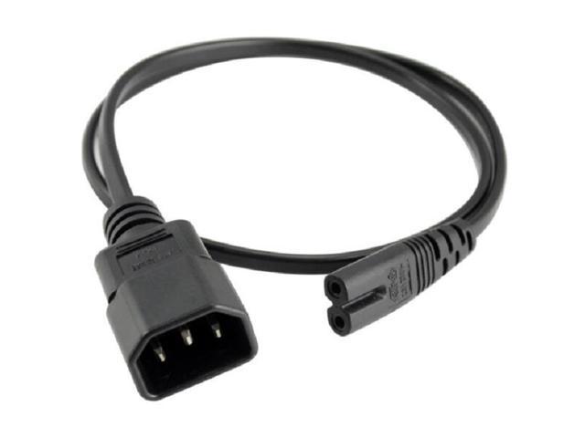 Standard Molded IEC 320 C14 Socket to IEC C7 Plug AC Power Adapter Cable , Standard AC Power Cord, 10A/110-250V, C14 to C7, (IEC-60320-C14 to IEC-60320-C7)