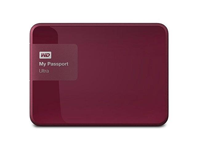 WD My Passport Ultra 1 TB Portable External Hard Drive, Berry (2015) (WDBGPU0...