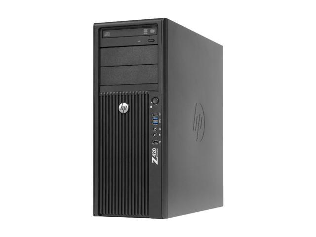 HP Z420 Workstation, Intel Xeon E5-1650 3.5GHz CPU, 16GB DDR3, 1TB SATA HDDs, DVD-ROM, Windows 10 Pro