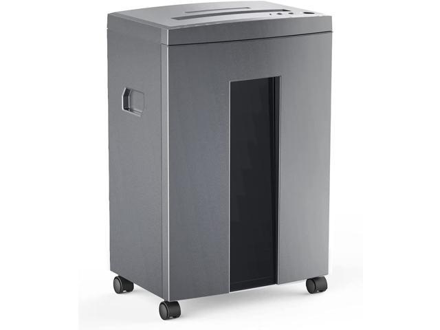 18-Sheet 60 Mins Running Time Cross Cut High Security Level P-4 Heavy Duty Paper/CD/Card Ultra Quiet Shredder for Home Office with 6 Gallons Pullout Waste Bin SD9113 (Grey ETL)