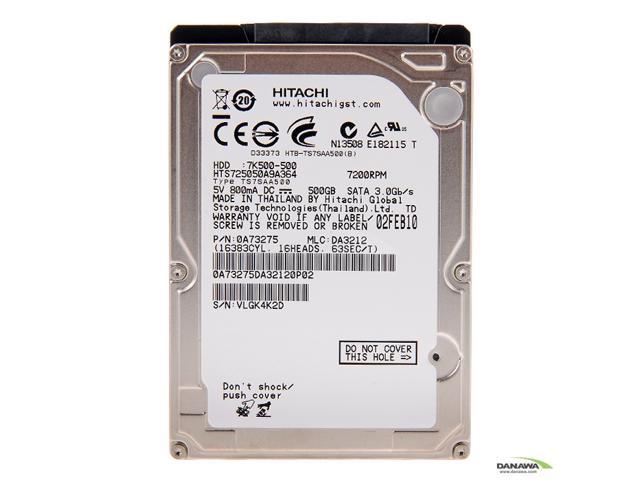HITACHI TRAVELSTAR 7K500 160GB SATA 2.5 INCH HARD DRIVE BARE DRIVE  HTS725016A9A364