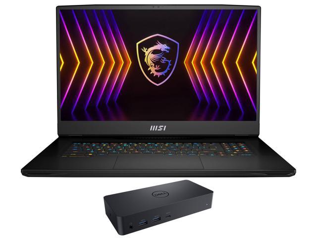 MSI TITAN GT77 12UGS Gaming & Entertainment Laptop (Intel i9-12900HX 16-Core, 17.3" 120Hz 4K Ultra HD (3840x2160), NVIDIA RTX 3070 Ti, 64GB DDR5 4000MHz RAM, 2TB SSD, Win 11 Pro) with D6000 Dock