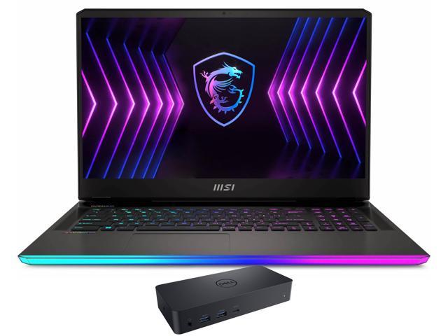 MSI Raider GE77HX 12UGS Gaming & Entertainment Laptop (Intel i7-12800HX 16-Core, 17.3" 240Hz 2K Quad HD (2560x1440), GeForce RTX 3070 Ti, 16GB DDR5 4000MHz RAM, Win 11 Pro) with D6000 Dock