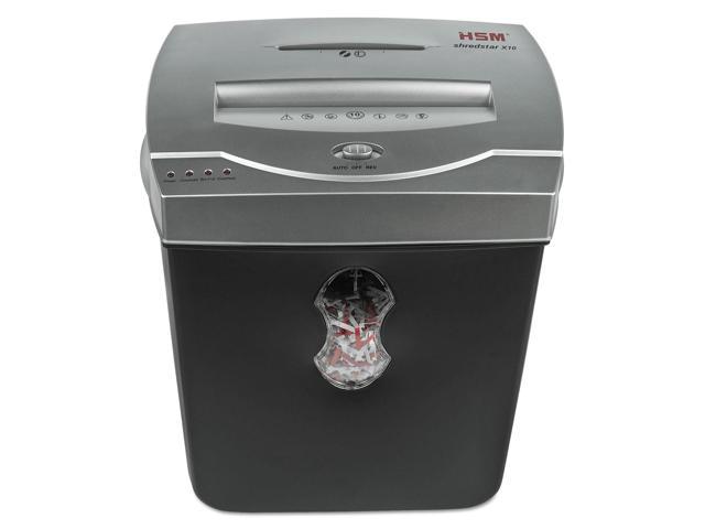 HSM 1045 Shredstar X10 Cross-Cut Shredder, 10 Pages per Pass, 5.28 Gal Capacity - White