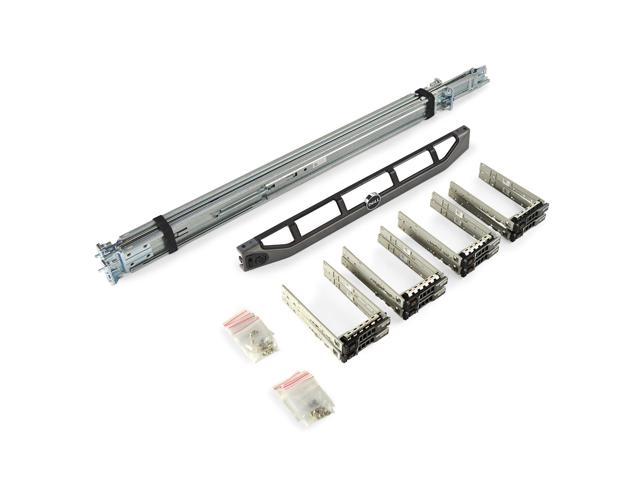 Dell R420 / R430 / R620 / R630 8B Upgrade Kit Sliding Rails + Bezel + 8x Caddies