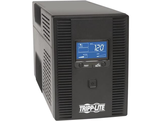 Tripp Lite SMART1500LCDT 1500VA 900W UPS Battery Back Up, AVR, LCD Display, Line-Interactive, 10 Outlets, 120V, USB, Tel & Coax Protection, 3 Year Warranty & Dollar 250,000 Insurance Black