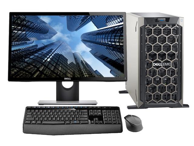 Dell PowerEdge T340 Dental Imaging Tower Server Including, Windows 2016 STD OS, 24" Monitor, Keyboard, Mouse, Intel Xeon E-2124 4-Core 3.3GHz 8MB, 32GB DDR4 RAM, 16TB HDD, RAID, 3 Years Warranty