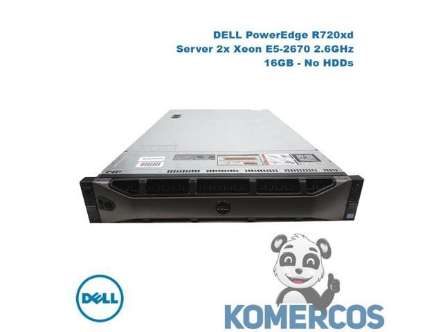 DELL PowerEdge R720xd,  Server 2x Xeon E5-2670 2.6GHz, 16GB, No HDDs, A