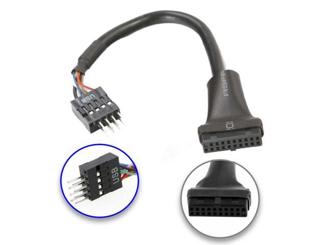 USB 3.0 20-Pin Header Female to USB 2.0 9-Pin Male Adapter Converter Cable