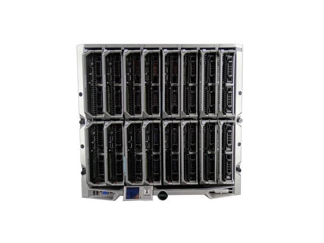 Dell PowerEdge M1000e Chassis with 4X M630 Blade Server, 2X E5-2630L V3 1.8GHz 8 Core, 64GB DDR4 RAM, PERC H330, 2X Trays, 2X 10GbE (Renewed)
