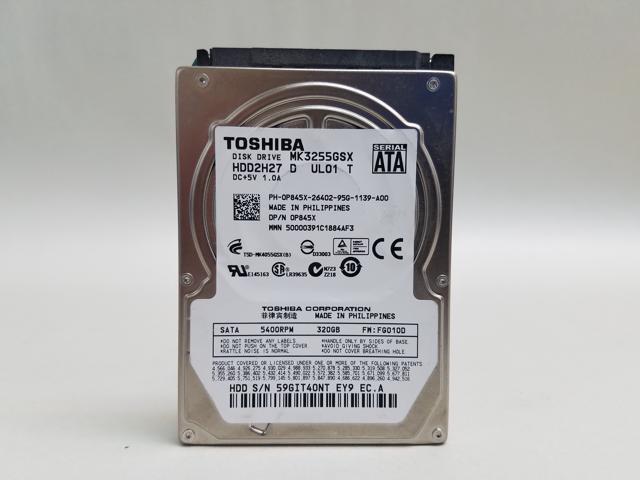 TOSHIBA MK3255GSX (HDD2H27) 320GB 5400 RPM 8MB Cache SATA 3.0Gb/s 2.5" Internal Notebook Hard Drive