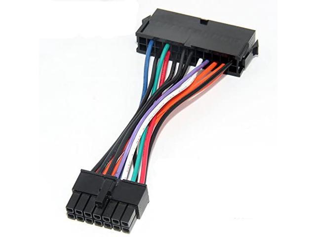 24-Pin to 14-Pin Cable(4-Inch), ATX PSU Main Power Adapter Cable, Plug and Play, for Lenovo IBM Dell, A75 B75 Q75 Q77 and more model